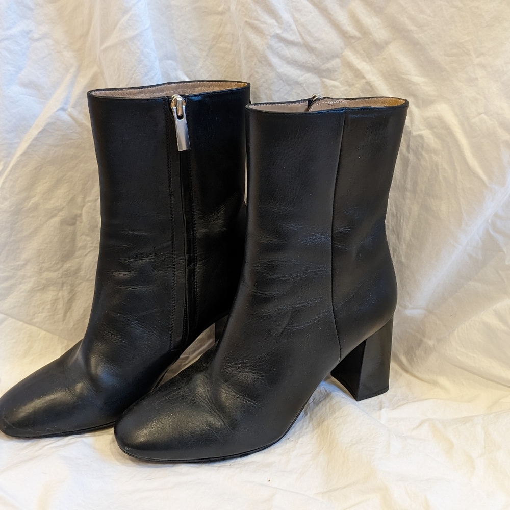 Inez | Black Leather Boots